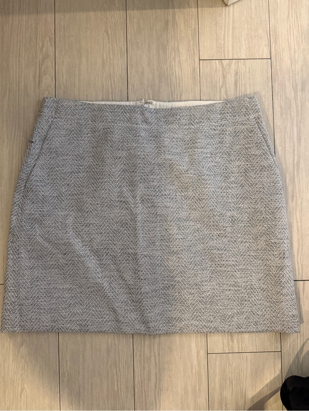 LOFT Blue/Grey Textured Pencil Work Skirt
